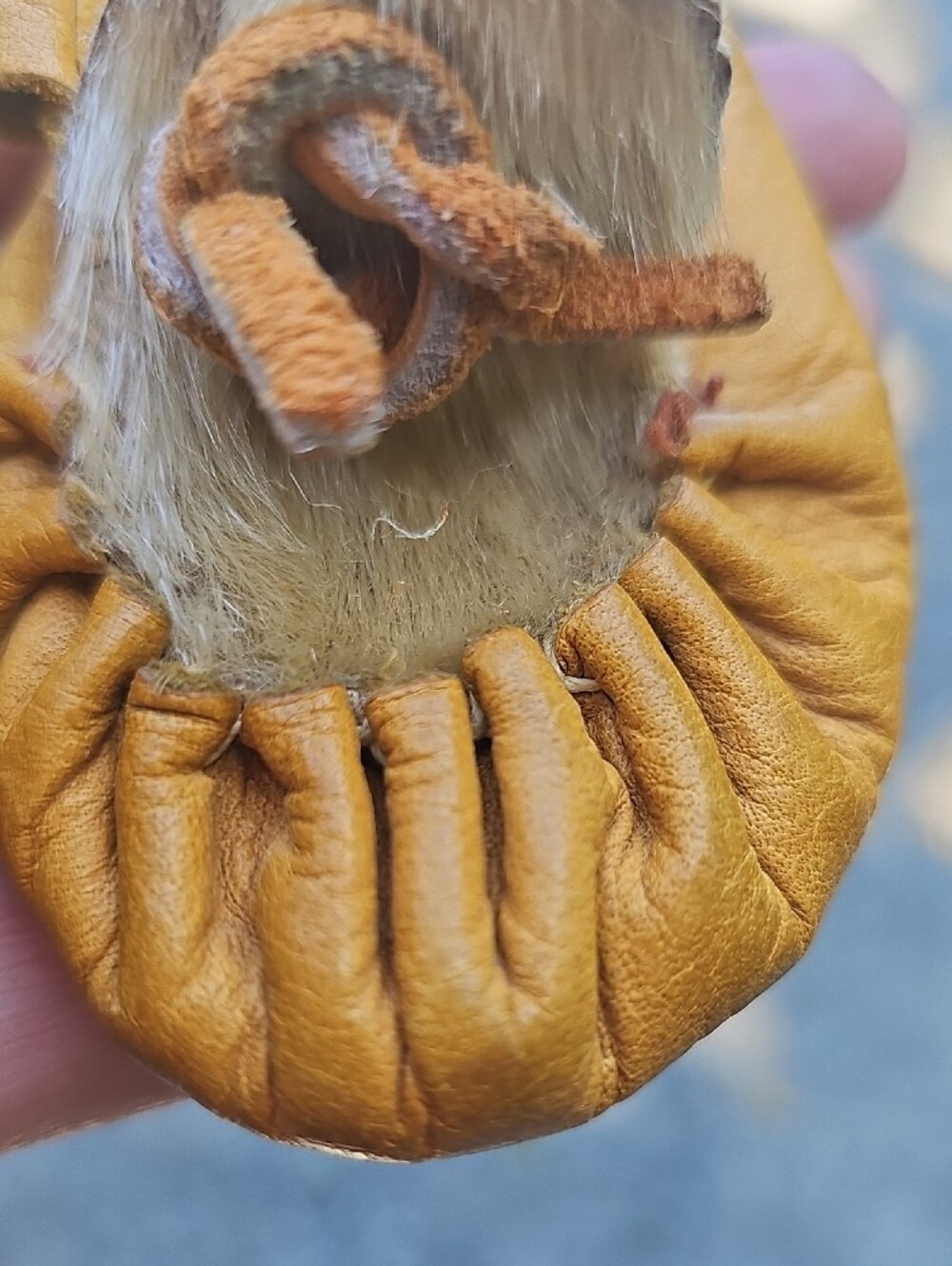 Vintage Leather Baby Moccasins in Tan - Made In Canada - Picture 4 of 8
